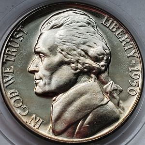 1950 5 cent proof