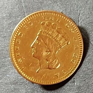 $1 Gold Coin 1856 Date Removed Made Into a Hat Pin