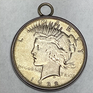 1922 Peace Dollar/ A Heavy Pendant ( ͡° ͜ʖ ͡°)