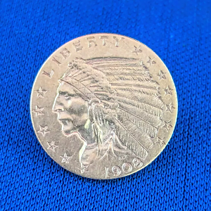 1908 Gold Indian $2.50 Pendant