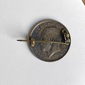 1918 King George V -British Enameled Coin Pin