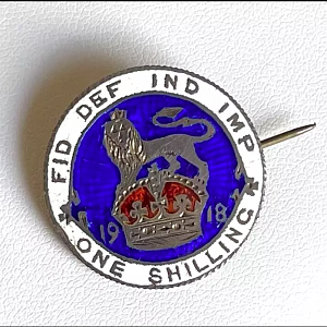 1918 King George V -British Enameled Coin Pin
