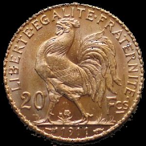 France 1911 20 Francs (reverse)