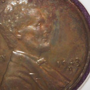 toned steel cent in change date
