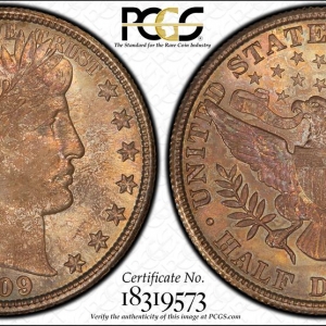 1909 Barber Half PCGS MS65