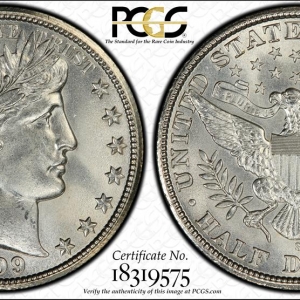 1909-S Barber Half PCGS MS64