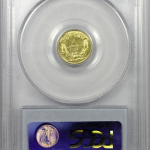 1874 GOLD DOLLAR - TYPE 3 PCGS MS 58 TYPE 3, CAC Reverse Slab