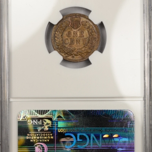 1907 CENT - INDIAN HEAD, BRONZE NGC MS 63 BROWN, CAC Reverse Slab