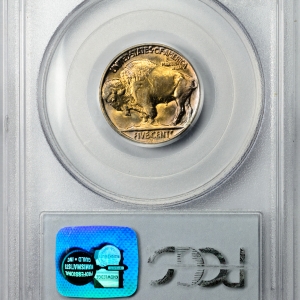 1938 D FIVE-CENT PIECE - BUFFALO, TYPE 2 PCGS MS 66 BUFFALO, CAC Reverse Slab