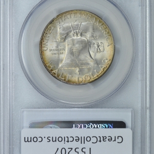 1951 S HALF DOLLAR - FRANKLIN PCGS MS 66, CAC Reverse Slab