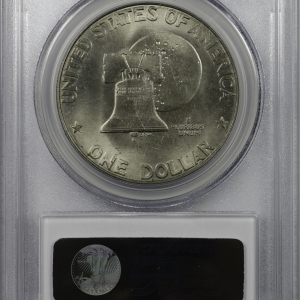 1976 D DOLLAR - EISENHOWER BICENTENNIAL T1 PCGS MS 65, CAC Reverse Slab