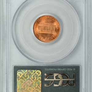 1995 CENT - LINCOLN, MEMORIAL REVERSE PCGS MS 66 DDO, RED, CAC Reverse Slab