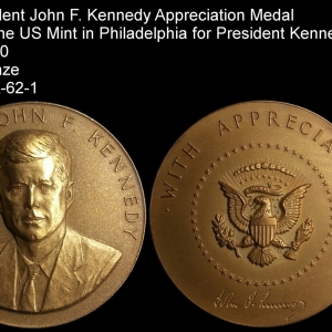The John F. Kennedy Appreciation Medal