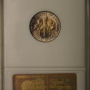 1954-S Roosevelt Dime ANACS Sample Reverse