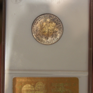 1954-S Roosevelt Dime ANACS Sample Reverse