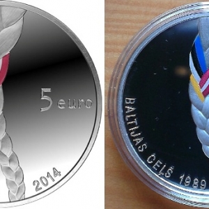 Latvian Proof Silver Euro Coin with Mint Error