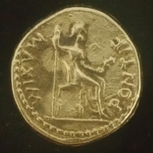 Tiberius Tribute Penny laureate head right