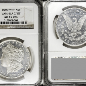 1878 7/8 Morgan dollar