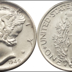1940s Mercury Dime