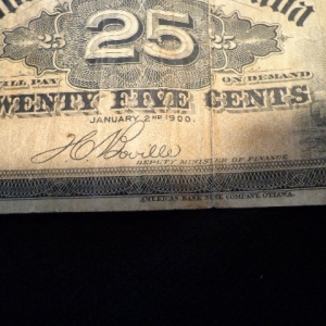 1900 DOMINION OF CANADA 25 CENTS