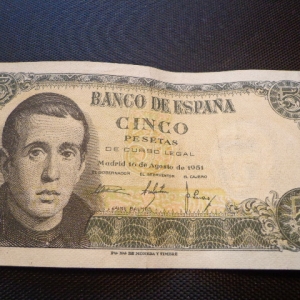 1951 5 CINCO PESETAS BANCO DE ESPANA