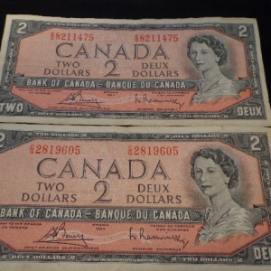 1954 $2 CANADIAN