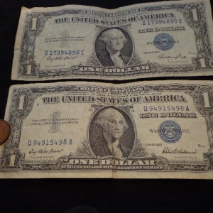 1935 AND1957 $1 SILVER CERTIFICATES