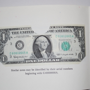 Inside front cover with note