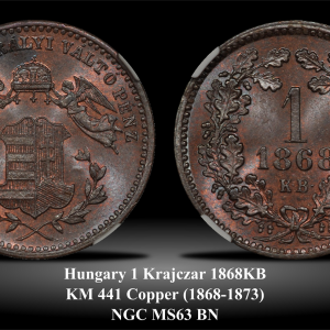 Hungary KM441 1 Krajczar 1868KB