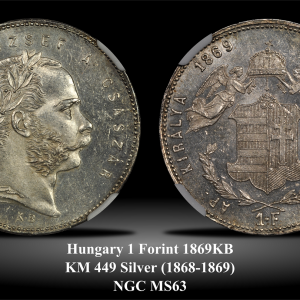 Hungary KM449 1 Forint 1869KB (2)