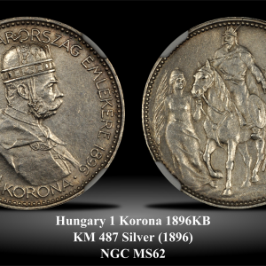 Hungary KM487 1 Korona 1896KB