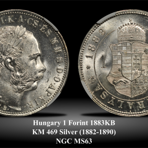 Hungary KM469 1 Forint 1883KB