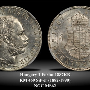 Hungary KM469 1 Forint 1887KB