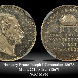 Hungary Mont. 2710 Franz Joseph I Coronation 1867A