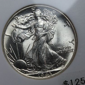 1943 walking liberty Half