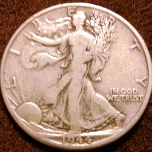1944 walking liberty half dollar