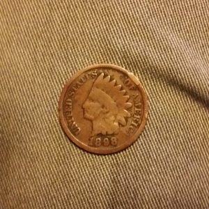 1898 indian head penny with blank reverse