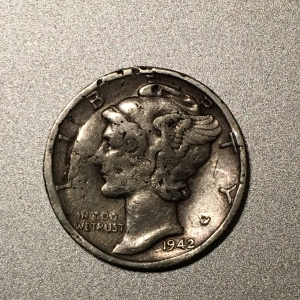 1942 Mercury Dime Obverse