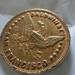 1850 California Gold $10 Reverse