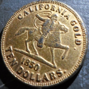1850 California Gold $10 Obverse