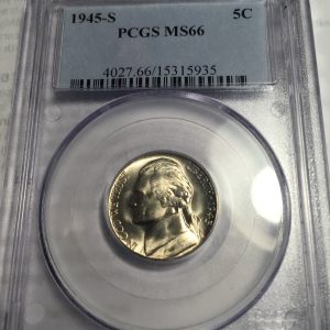 1945-S Memorial nickle