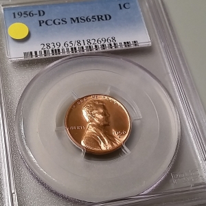 1956-D Lincoln Wheat Cent Obverse