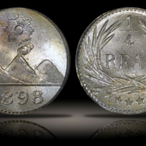 Guatemala, silver quarter-real, 1898
