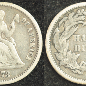 USA: Seated Liberty half dime, 1873
