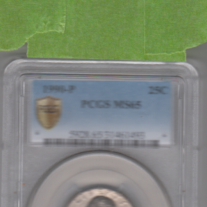 Obverse + PCGS graded MS-65
