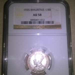 King George V Quarter Rupee