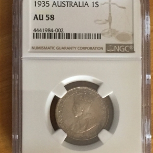 1935 Australia Shilling Obverse