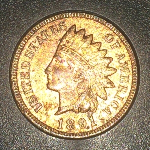 1891 Indian head one cent