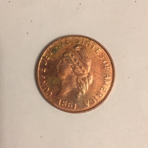 Confederate 1cent front