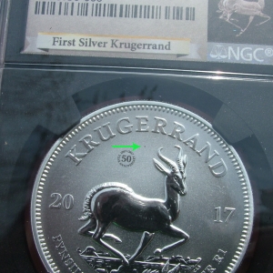 supposedly a sp70 2017 silver Krugerrand